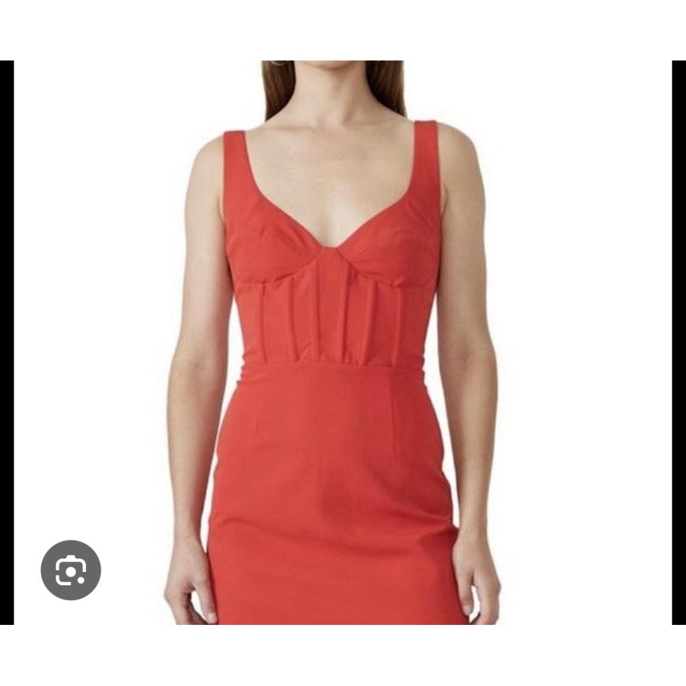 Bardot Elodie Corset Dress Fire Red Size 4